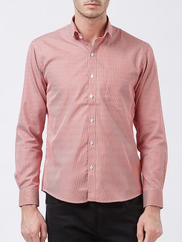 red cotton blend casual shirt - 15418298 - Very Small Image - 1
