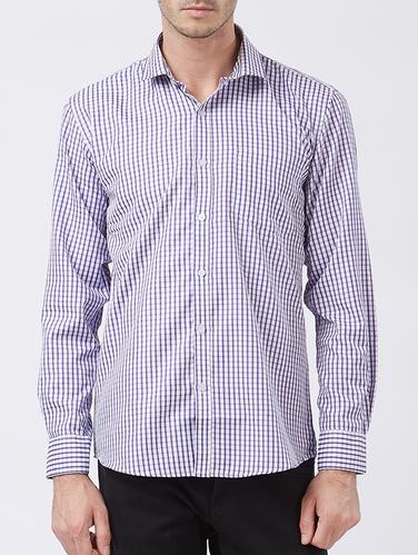 purple cotton blend casual shirt - 15418314 - Very Small Image - 1