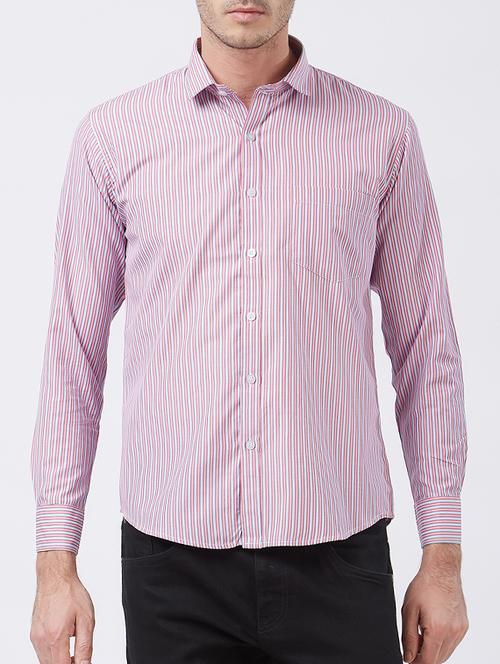 pink cotton blend casual shirt - 15418316 - Very Small Image - 1