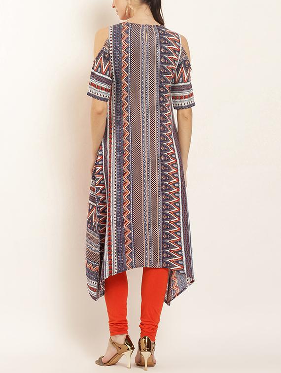 asymmetric printed kurta - 15418393 - Zoom Image - 3