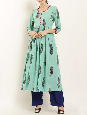 Flared printed kurta - 15418406 - Standard Image - 1