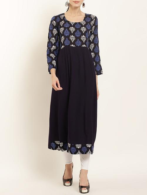 flared printed kurta - 15418408 - Standard Image - 1