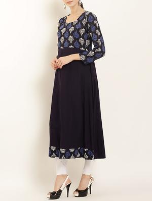 flared printed kurta - 15418408 - Standard Image - 2