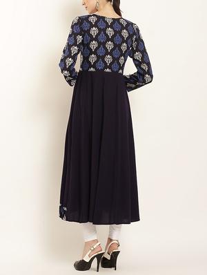 flared printed kurta - 15418408 - Standard Image - 3