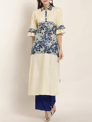 straight printed kurta - 15418413 - Standard Image - 1