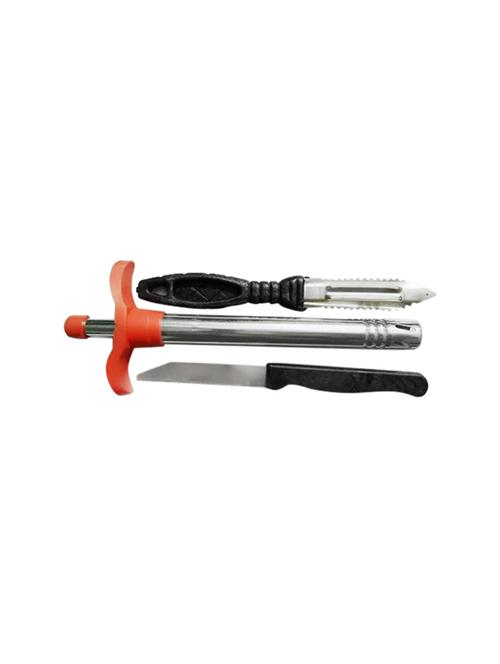 ignite stainless steel electronic gas lighter with sharp knife and vegetable peeler - 15418635 - Standard Image - 1
