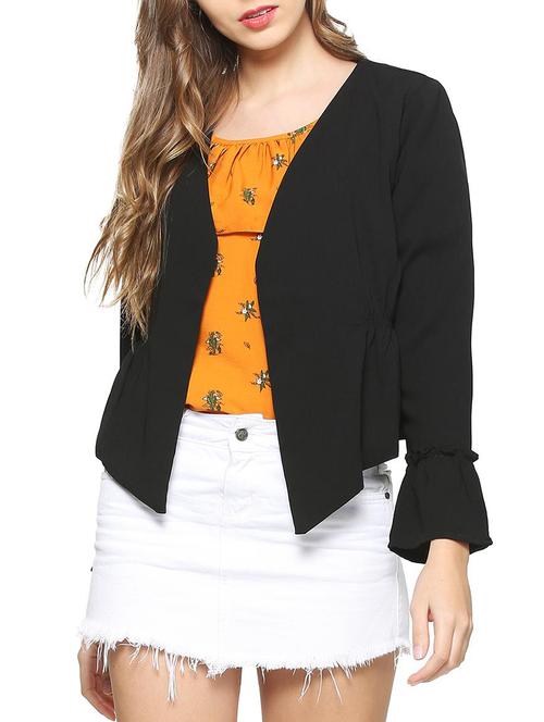 asymmetric bell sleeved shrug - 15418718 - Standard Image - 1