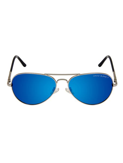 David Blake Blue Aviator Polarized Uv Protected Mirrored Sunglass - 15418804 - Standard Image - 1
