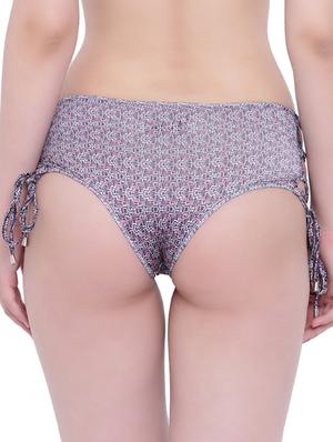 side lace up printed bikini panty - 15418872 - Standard Image - 3