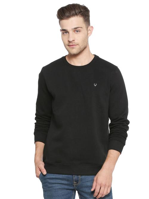 black cotton sweatshirt - 15418886 - Very Small Image - 1