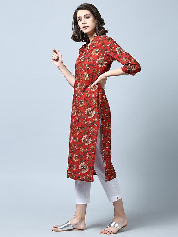 straight printed kurta - 15418892 - Zoom Image - 2