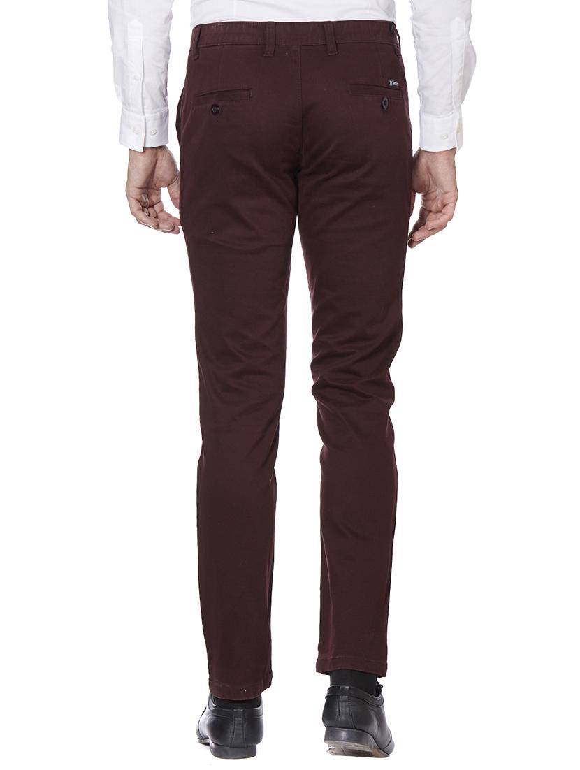 maroon cotton chinos - 15418909 - Zoom Image - 3