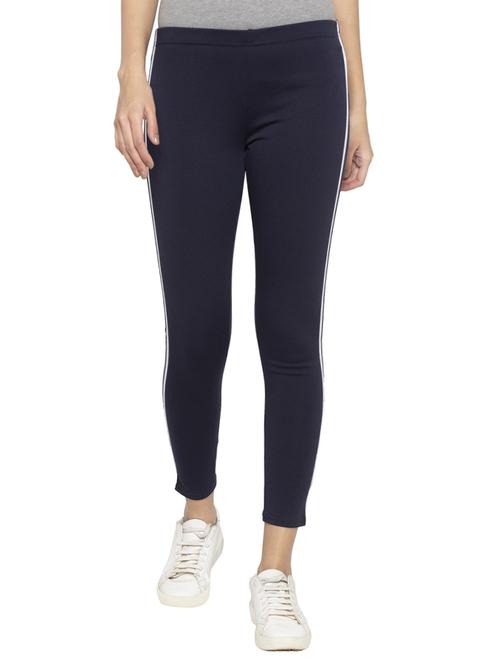 side taping mid-waist jegging - 15419114 - Very Small Image - 1