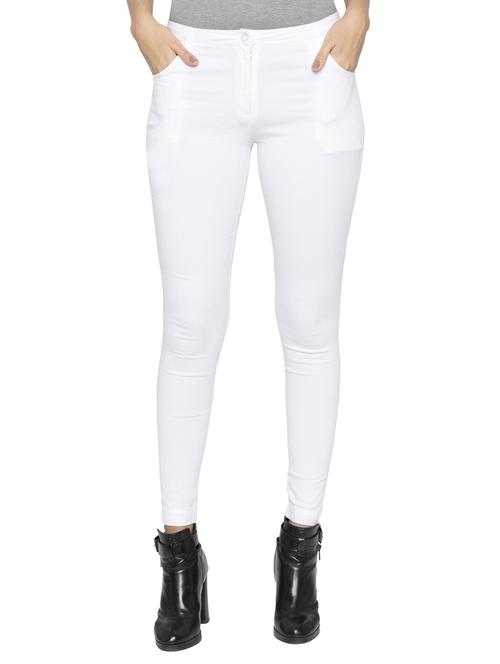 mid waist flat front trouser - 15419115 - Standard Image - 1