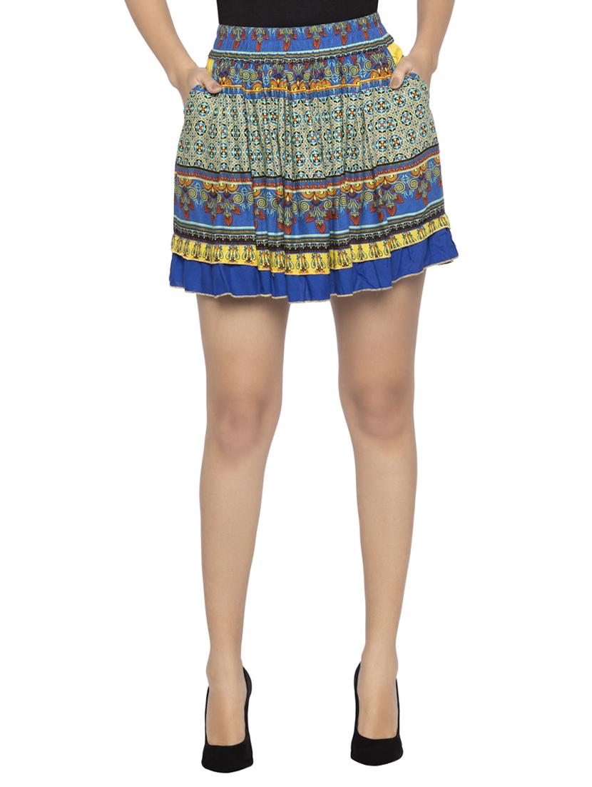 printed flared mini skirt - 15419119 - Zoom Image - 1