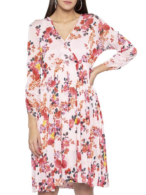 tie-up back floral dress - 15419146 - Standard Image - 1
