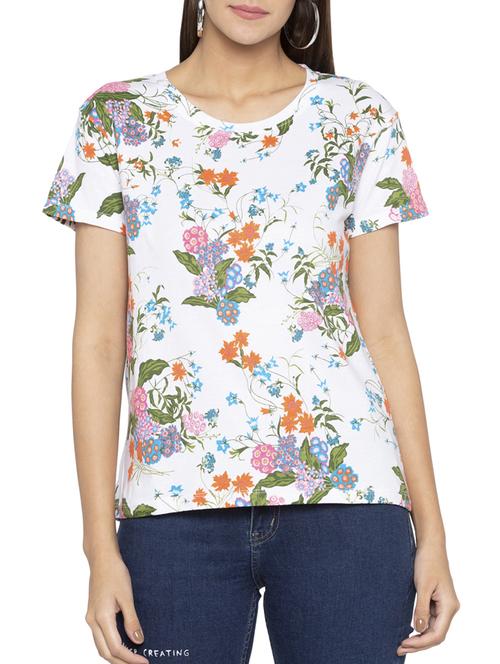 short sleeved floral tee - 15419169 - Standard Image - 1
