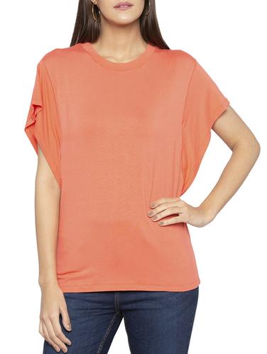 flutter sleeve round neck top - 15419192 - Very Small Image - 1