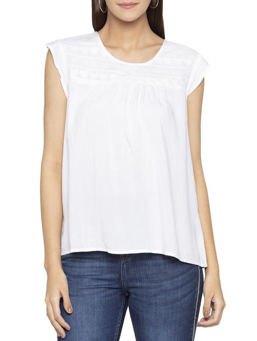 embroidered yoke top - 15419206 - Standard Image - 1