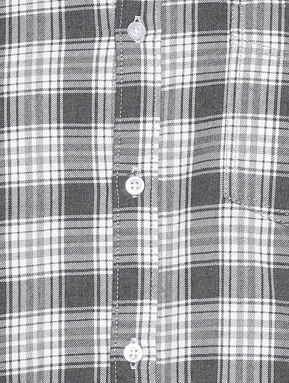 grey checkered casual shirt - 15419465 - Zoom Image - 4