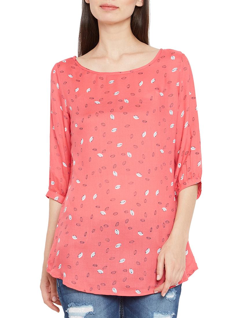 Printed rounded hem tunic - 15419508 - Zoom Image - 1