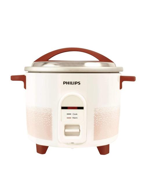 Philips 1.8-Litre Electric Rice Cooker (White/Red) - 15419573 - Very Small Image - 1