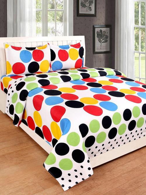 Cotton Double bedsheet with 2 pillow covers - 15419732 - Very Small Image - 1