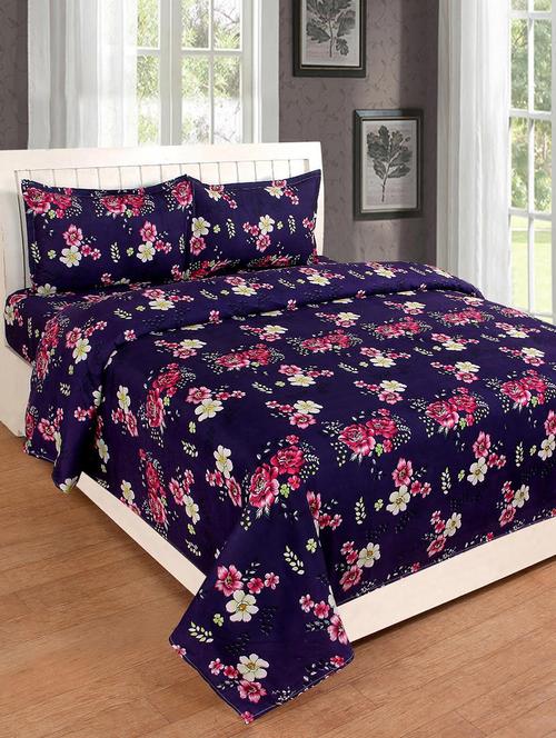 Cotton Double bedsheet with 2 pillow covers - 15419734 - Very Small Image - 1