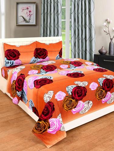 Cotton Double bedsheet with 2 pillow covers - 15419740 - Very Small Image - 1