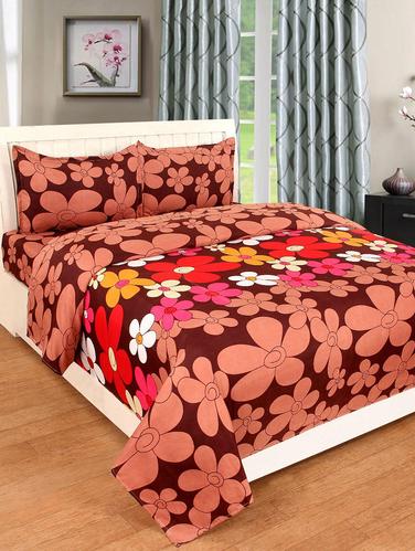 Cotton Double bedsheet with 2 pillow covers - 15419741 - Very Small Image - 1