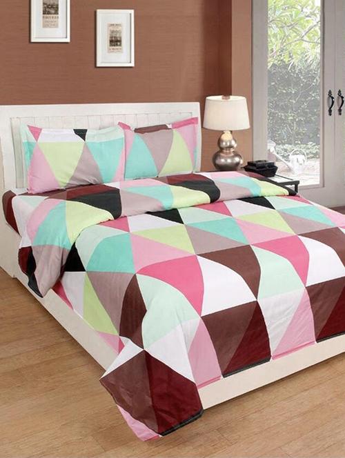 Cotton Double bedsheet with 2 pillow covers - 15419746 - Standard Image - 1