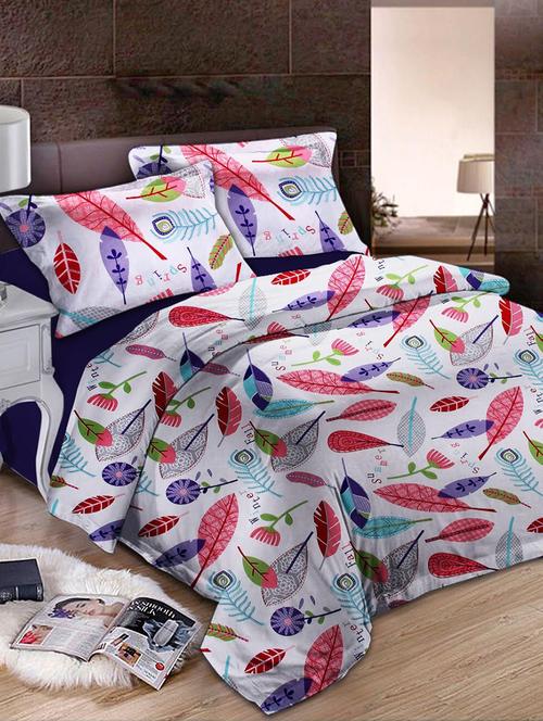 Cotton Double bedsheet with 2 pillow covers - 15419752 - Very Small Image - 1