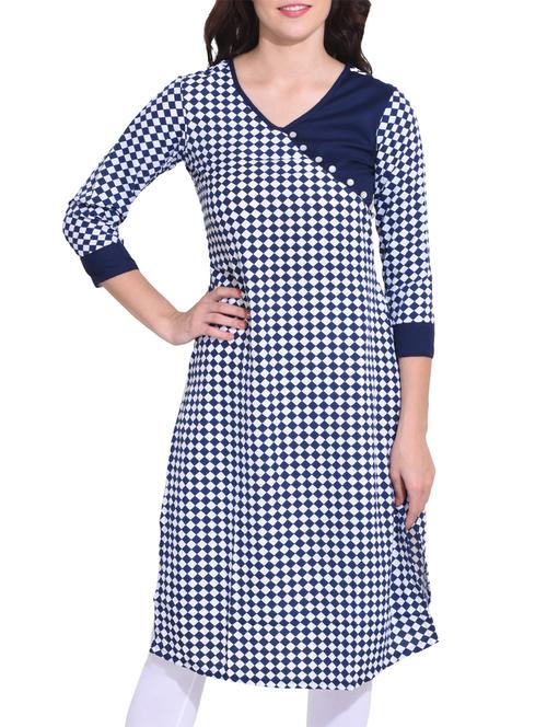 Straight checkered kurta - 15419765 - Very Small Image - 1