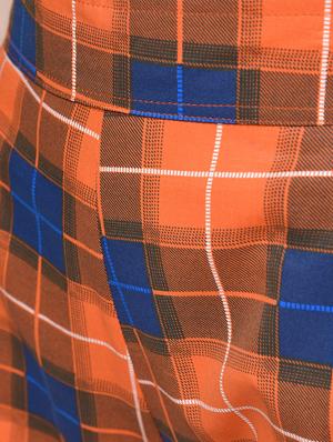 high waist checkered shorts - 15419865 - Standard Image - 5