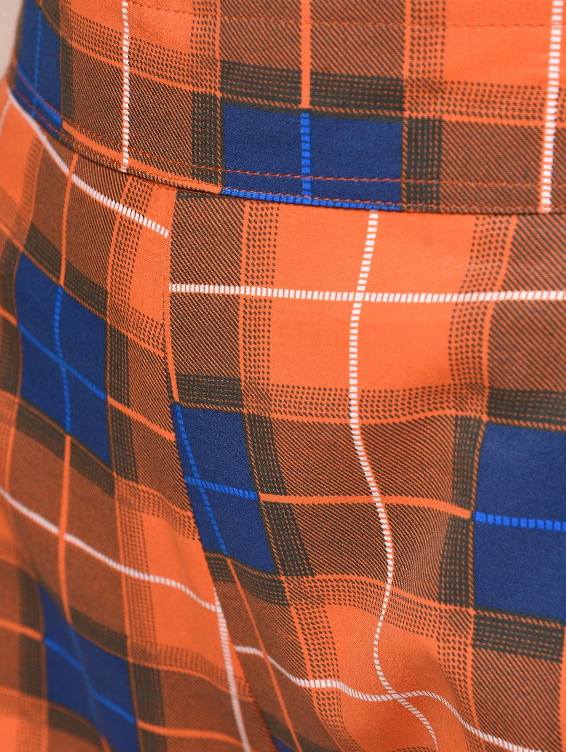 high waist checkered shorts - 15419865 - Zoom Image - 5
