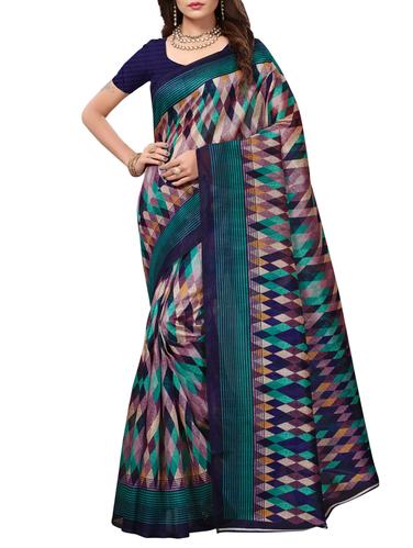Geometrical Bhagalpuri Saree with blouse - 15419909 - Very Small Image - 1