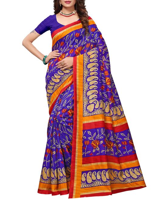 Floral bhagalpuri saree with blouse - 15419914 - Standard Image - 1