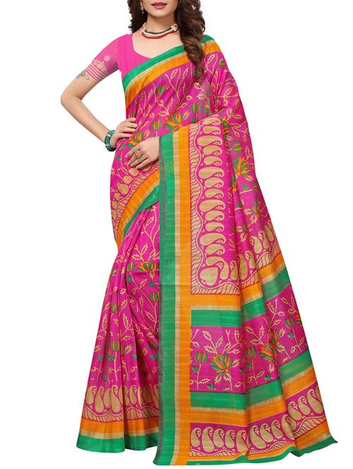 Floral bhagalpuri saree with blouse - 15419915 - Very Small Image - 1