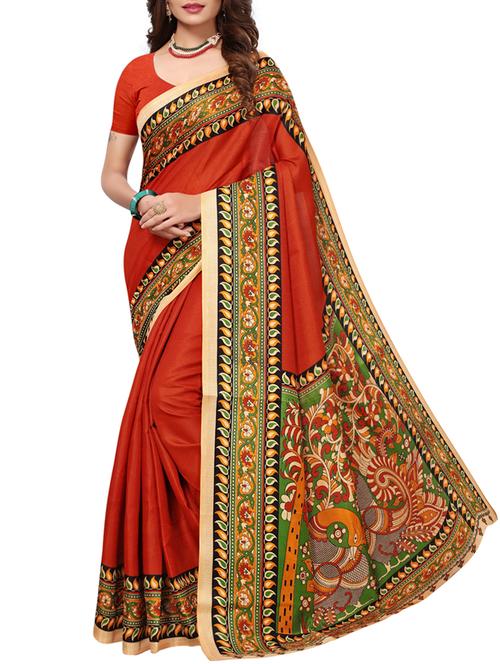 Multicolored pallu bordered saree with blouse - 15419932 - Standard Image - 1