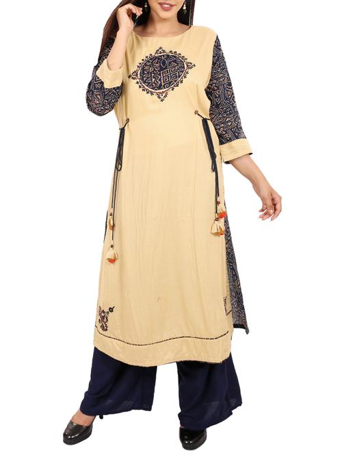 a-line printed kurta - 15420308 - Very Small Image - 1