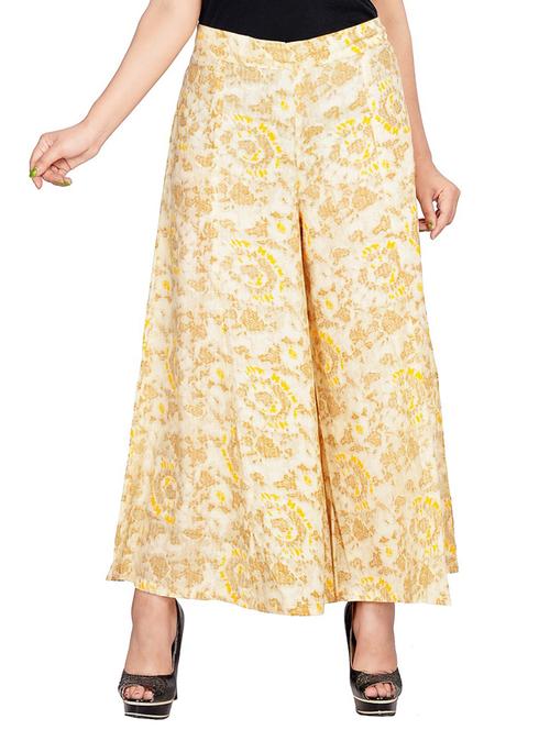 Printed flared palazzo - 15420358 - Standard Image - 1