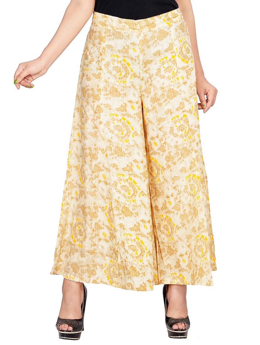 Printed flared palazzo - 15420358 - Zoom Image - 1