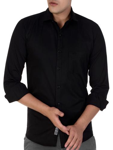 black cotton casual shirt - 15420364 - Very Small Image - 1