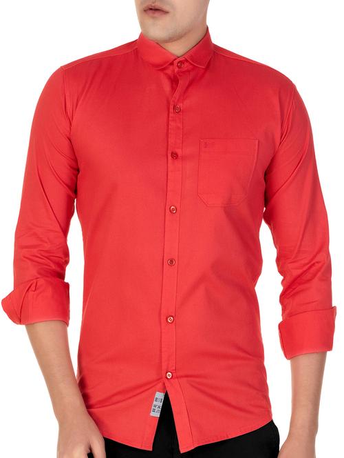 red cotton casual shirt - 15420368 - Very Small Image - 1