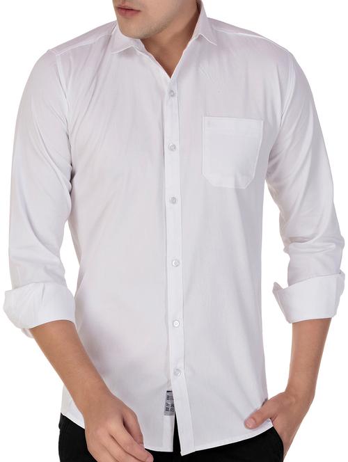white cotton casual shirt - 15420393 - Standard Image - 1