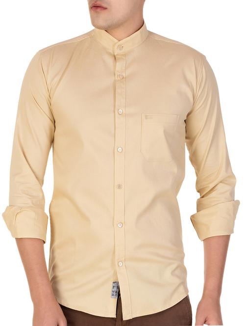 beige cotton casual shirt - 15420407 - Standard Image - 1