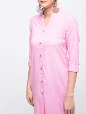 straight placket kurta - 15420410 - Standard Image - 5