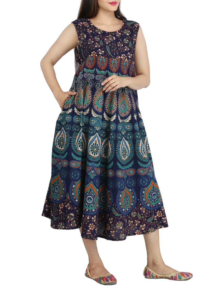 a-line printed kurta - 15420418 - Zoom Image - 2