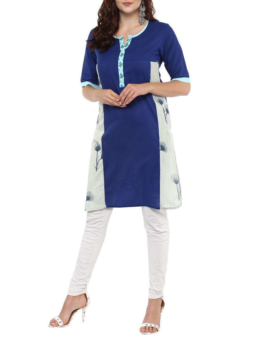 straight printed kurta - 15420510 - Zoom Image - 1