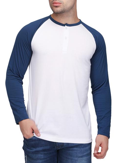 white cotton raglan t-shirt - 15420915 - Standard Image - 1